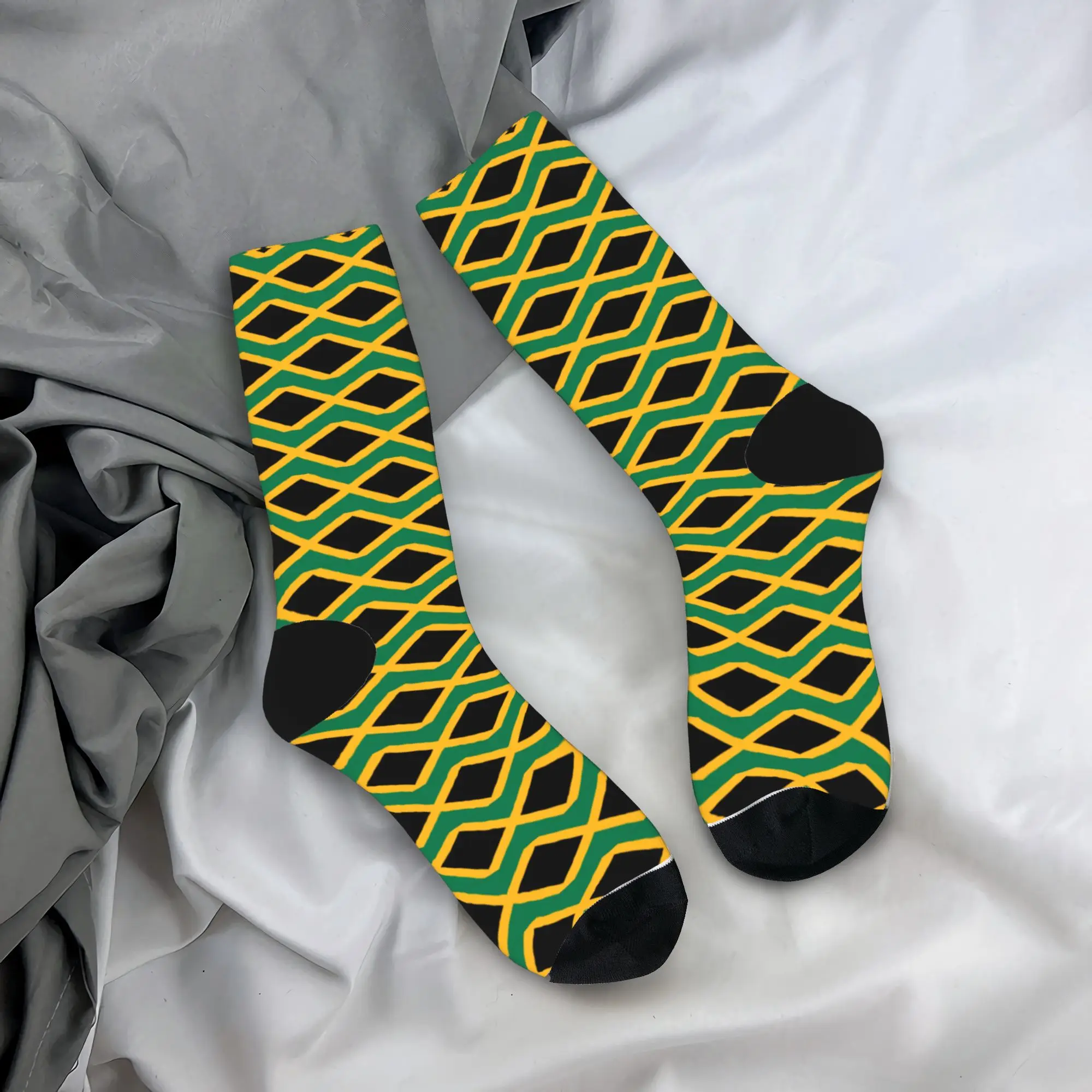 

Women Men Socks JAMAICA Stockings Autumn Vintage Medium Soft Socks Design Running Sports Non Skid Socks