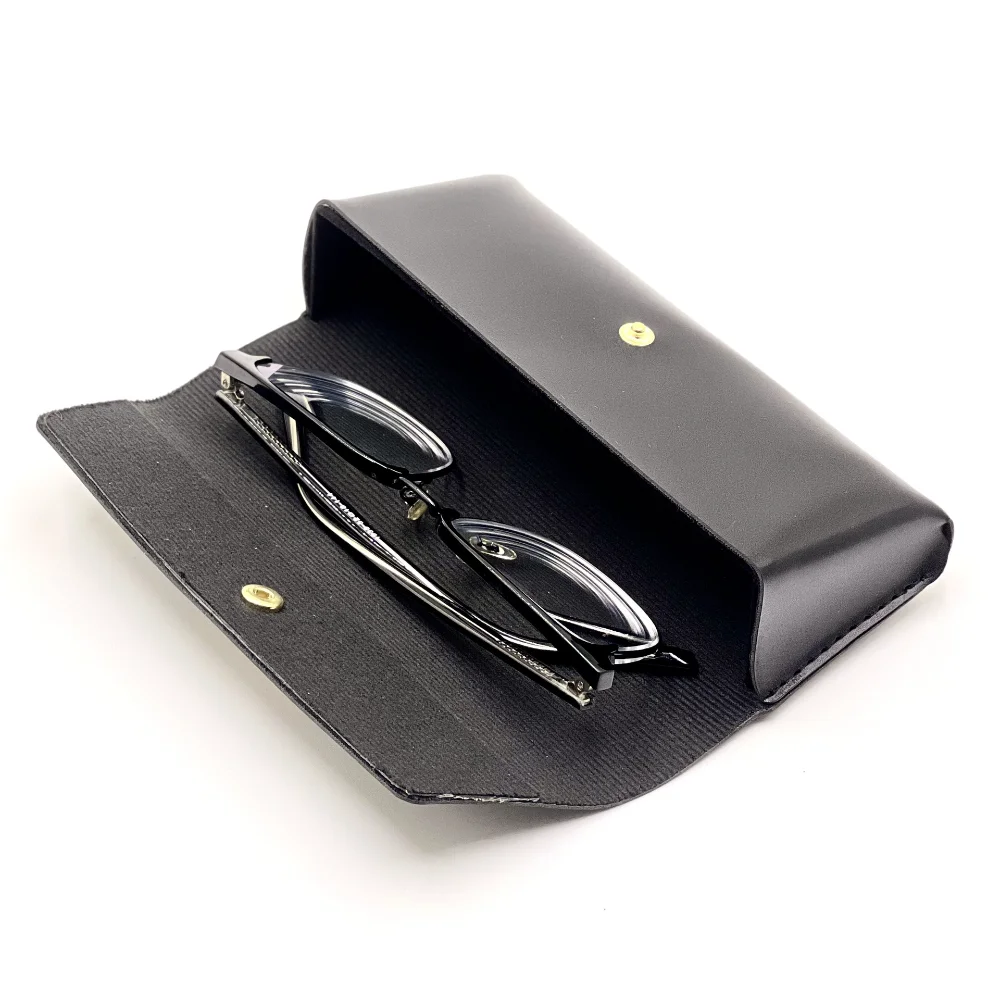 KLASSNUM New Soft PU Leather Glasses Case Reading Glasses Black Packaging Box Sun Glasses Case Fashion Glasses Bag Accessories