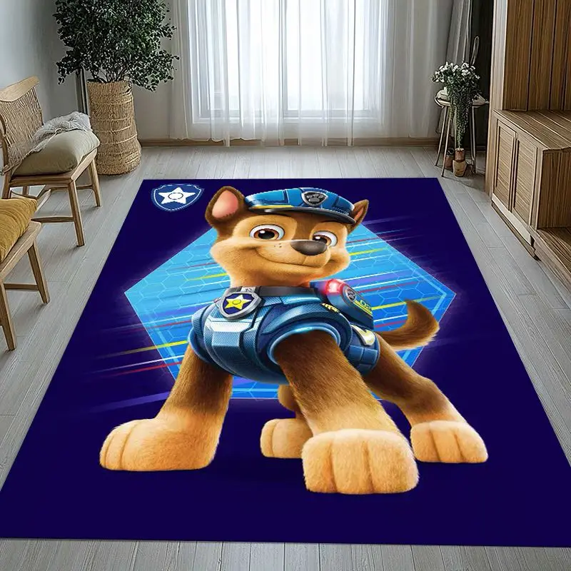 3D Cartoon Dog P-Patrols Cute Area Rug,Soft Non-Slip Carpet Mat for Living Room Bedroom Playroom,Sofa Floor Rug,Home Decor Gift