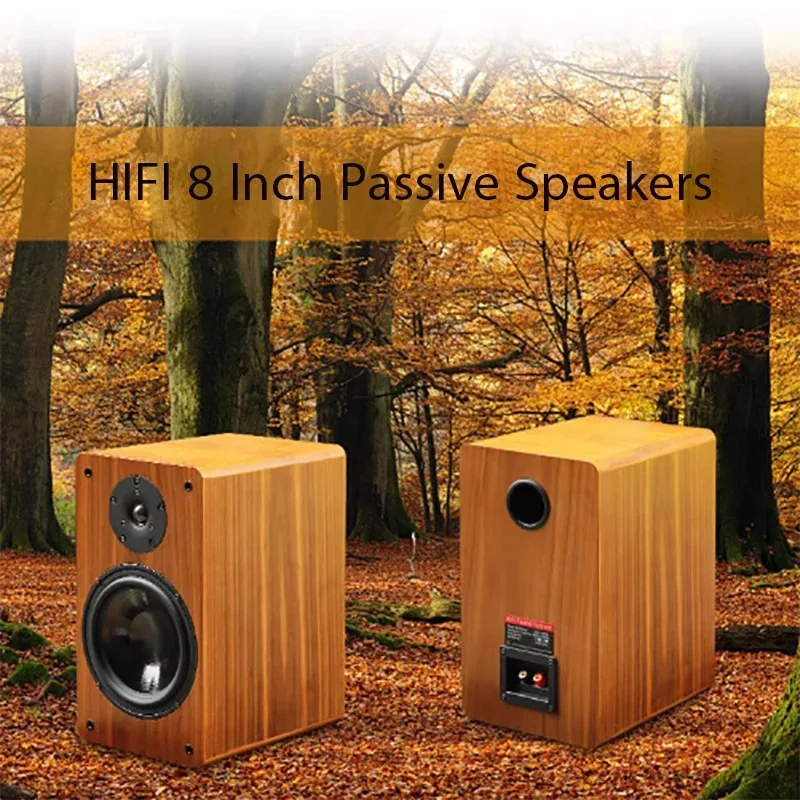8 Inch Bookshelf Passive Speaker 8 Ohm Audio Speakers Fidelity Front Home Theater Loudspeaker 150W Desktop Sound Box