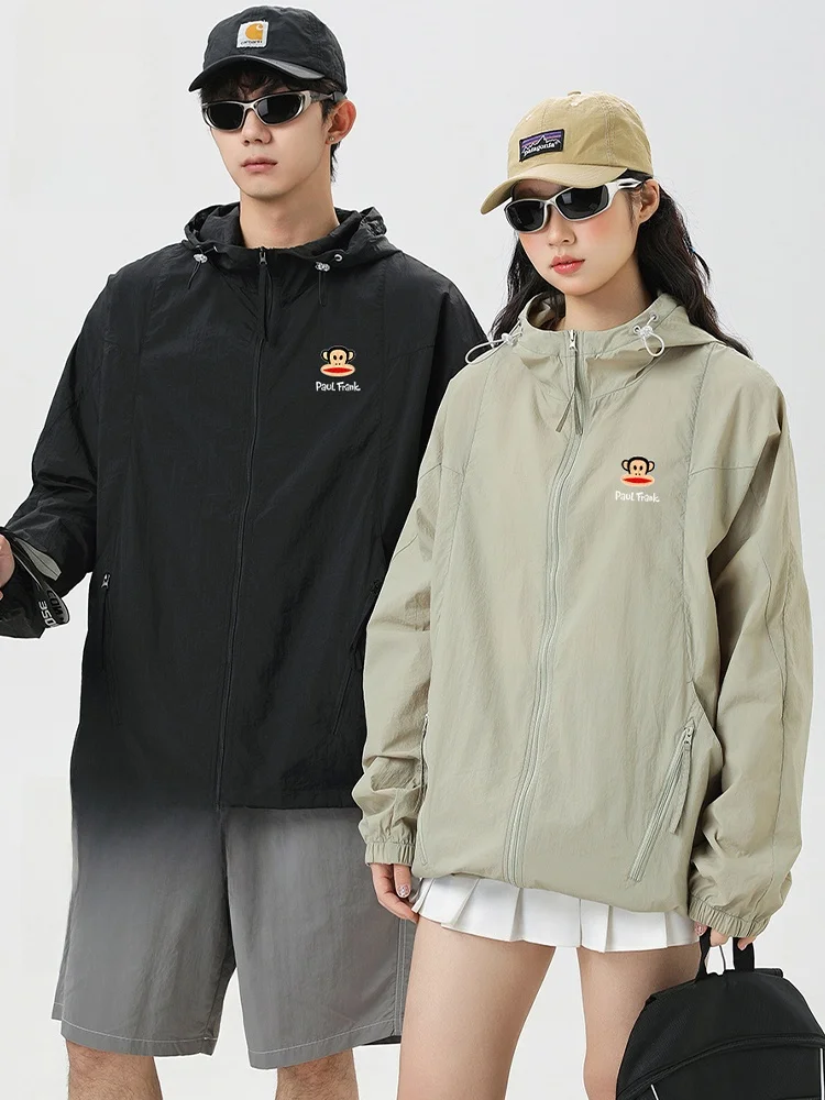 

PaulFrank Couples Lightweight Breathable Men's Summer Sun Protection Clothing UPF50+ Thinner Skin ield Anti-UV Zipper Closure