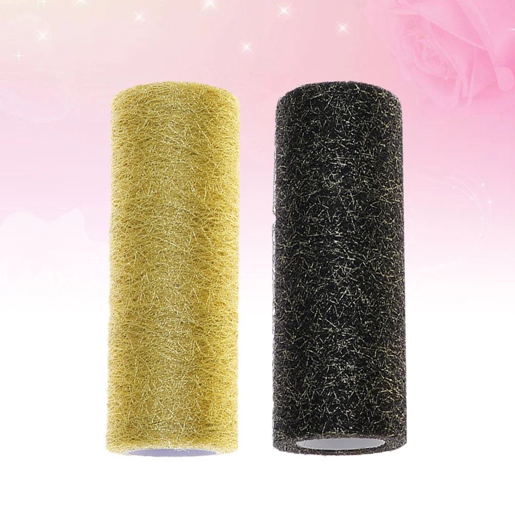 2 Stuks 15Cm 10 Yards Tule Rolls Polyester Netting Stof Voor Diy Craft Bruiloft Decoratie Tutu Rok Cadeaupapier stoel Sjerp