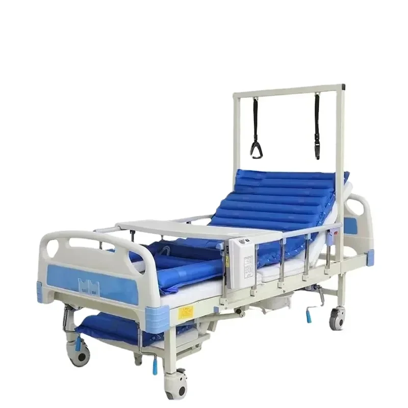 Elderly Medical Full-Curved Double-Shake Multifunctional Hospital  Manual Lifting Bed Turning Home Therapeutic Bed