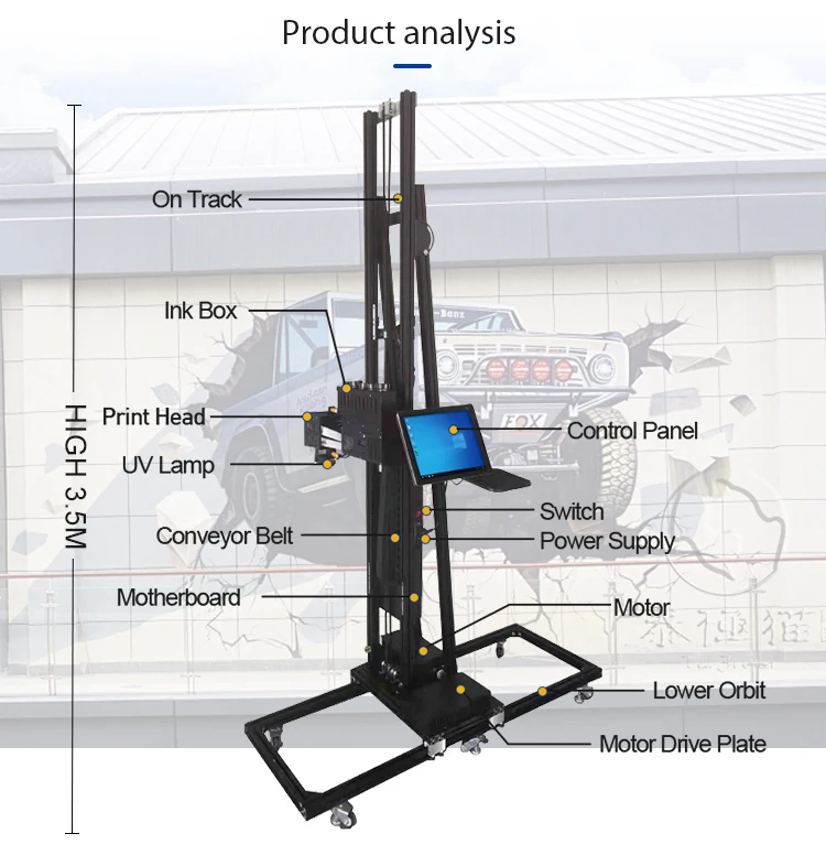 Smart Robotic TH-UP200T 3D Wall Painting Machine High-Speed Artwork Printing Hotel Mall Office Decoration Solution