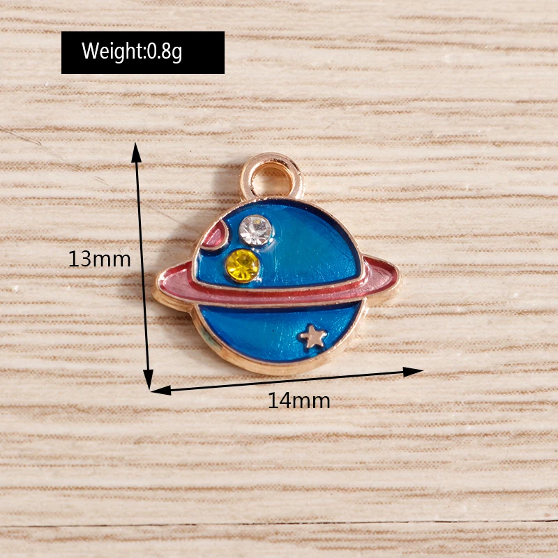 Tusember 10 Stück Cartoon Emaille Sonne Mond Stern Charms Anhänger für Halskette Ohrringe Armband DIY Schlüsselanhänger Schmuckherstellung Zubehör – Detail 24