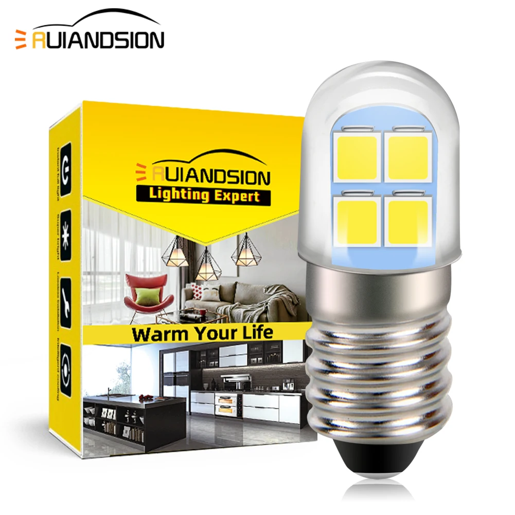 10PC E10 LED Bulb 1W 4-6V Outdoor Light Old Fashioned Flashlight For Mini Screw Base Flashlight  Camping Lantern Vintage Torch