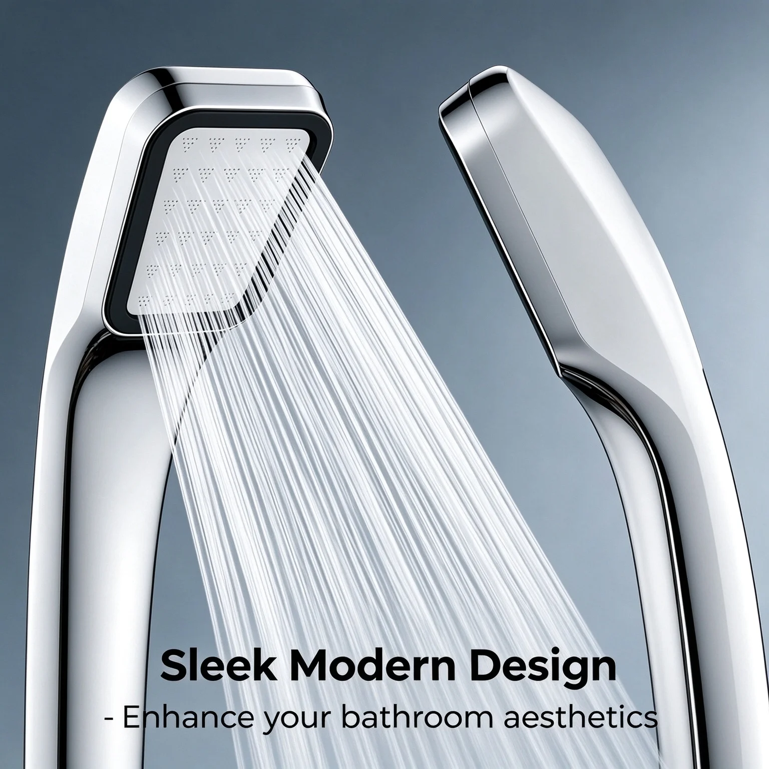 Handheld Shower Head High Pressure 300 Micro Holes Refreshing Spray Comfortable for All Skin Types with Hose and Wall Mount