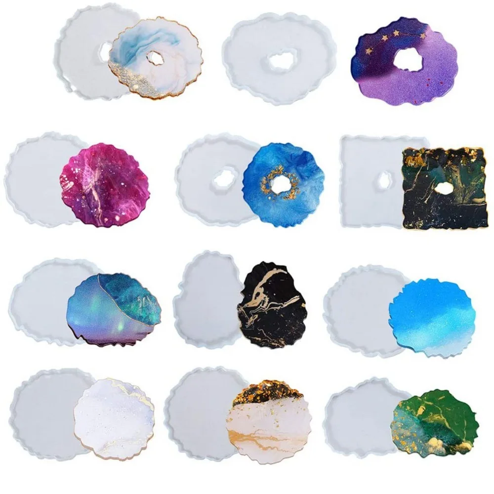 Large Wave Irregular Silicone Mold for Epoxy Resin Crafts Fluid Art Making DIY Coaster Molds