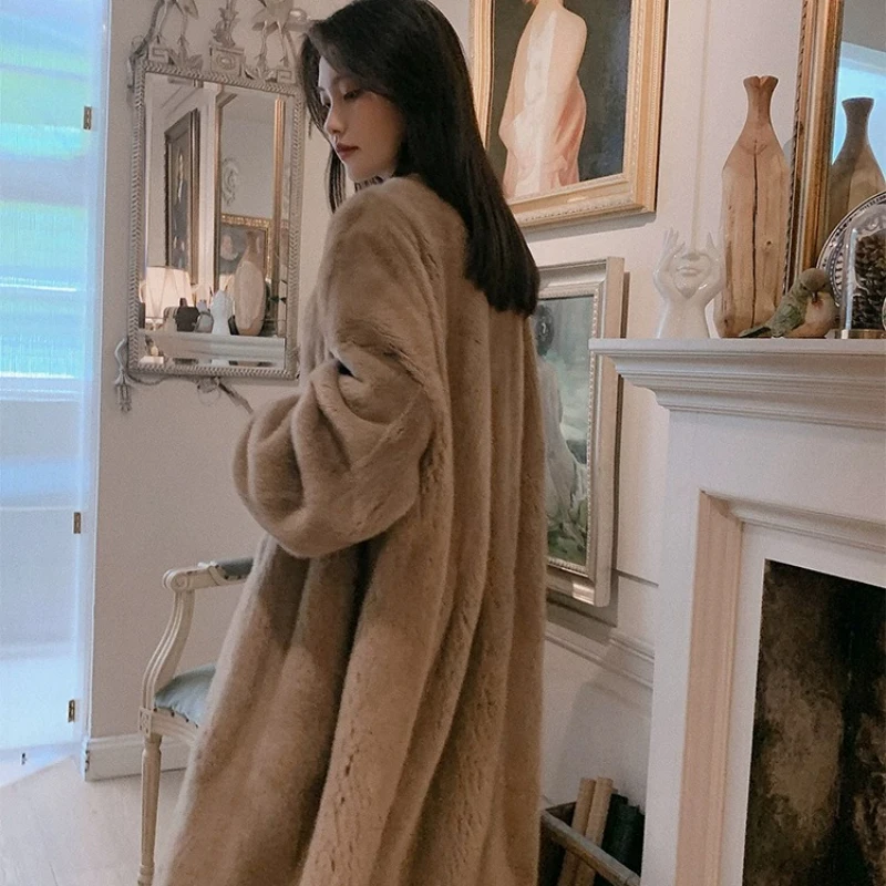 

Tcyeek Natural Whole Mink Fur Coat Women 2026 Winter Clothes Real Fur New in Coats Mid-length Woman Jackets Fashion Шуба Женская