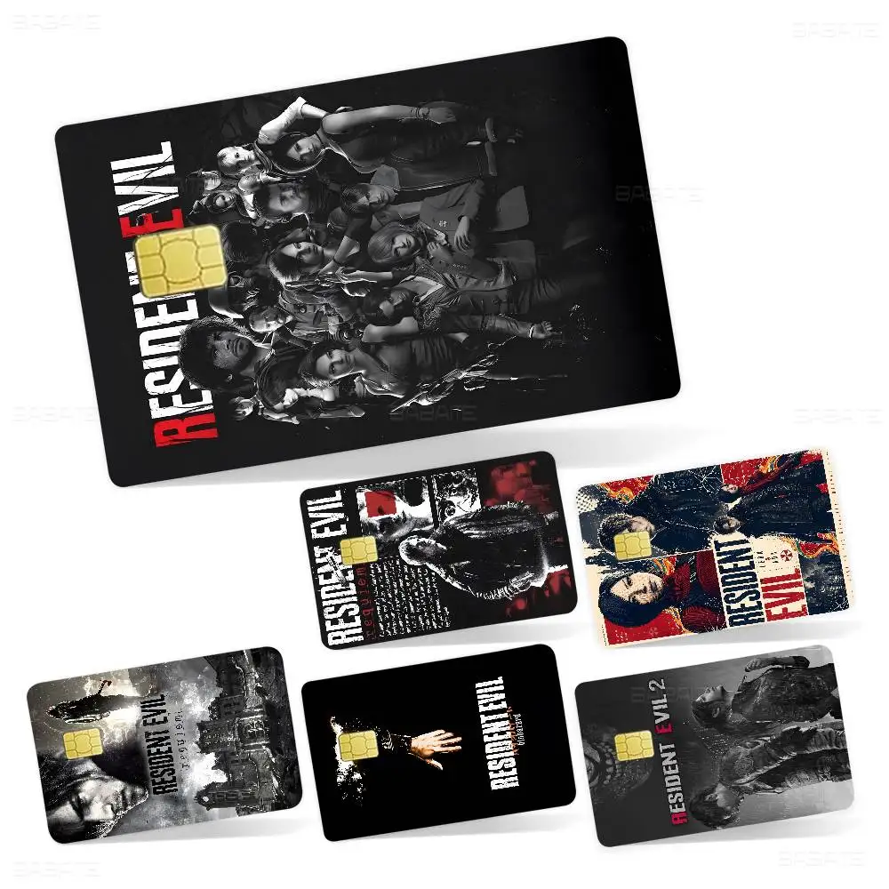 

R-ResidentS E-EvilS Credit Card Skin Stickers No Adhesive Residue Water Proof for VISA Credit Card Subway Access Card