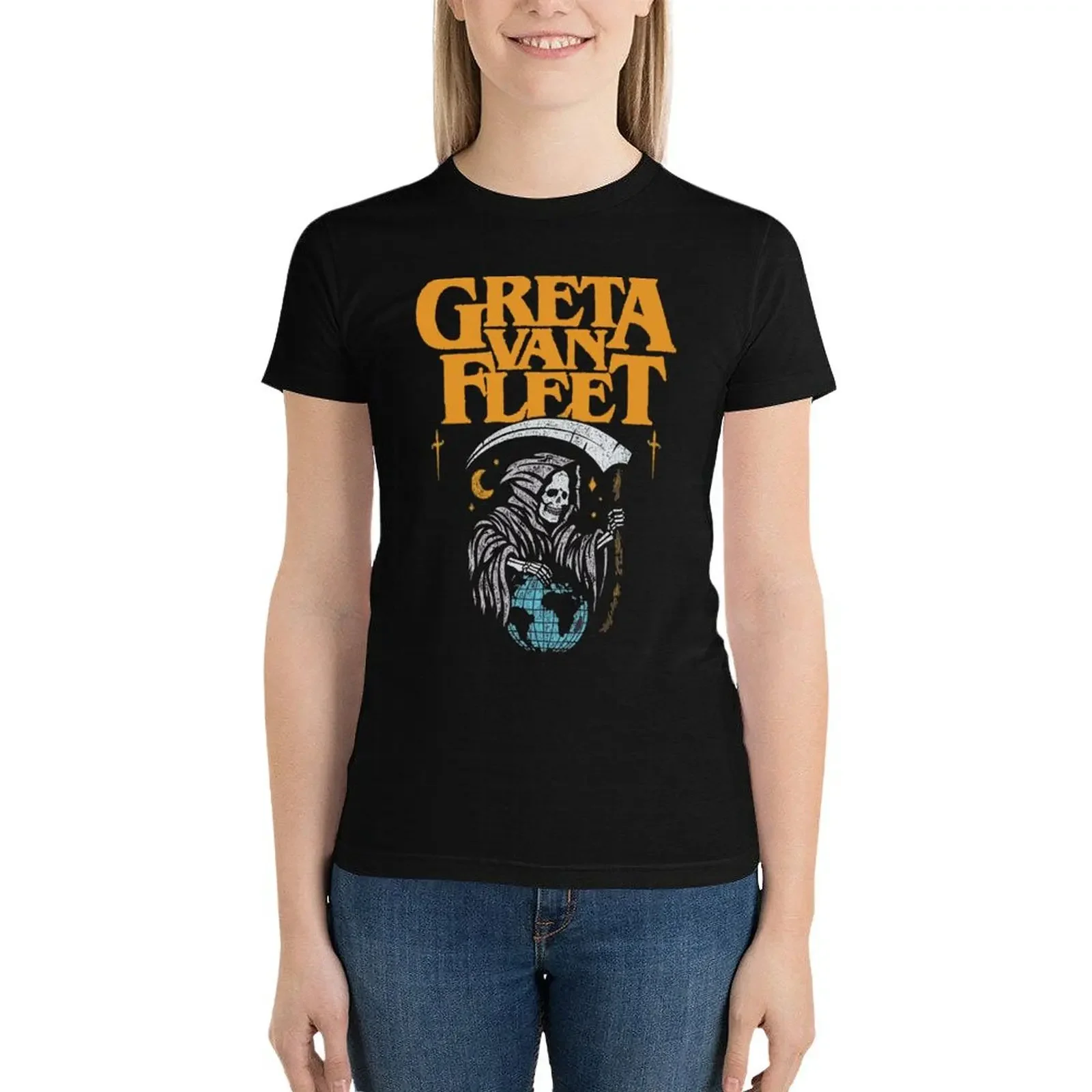 Greeta van fleet4 Greta Van Fleet Shirt, Retro Musical Shirt, Greta Van Fleet Rock Band Shirt, Boho T-Shirt