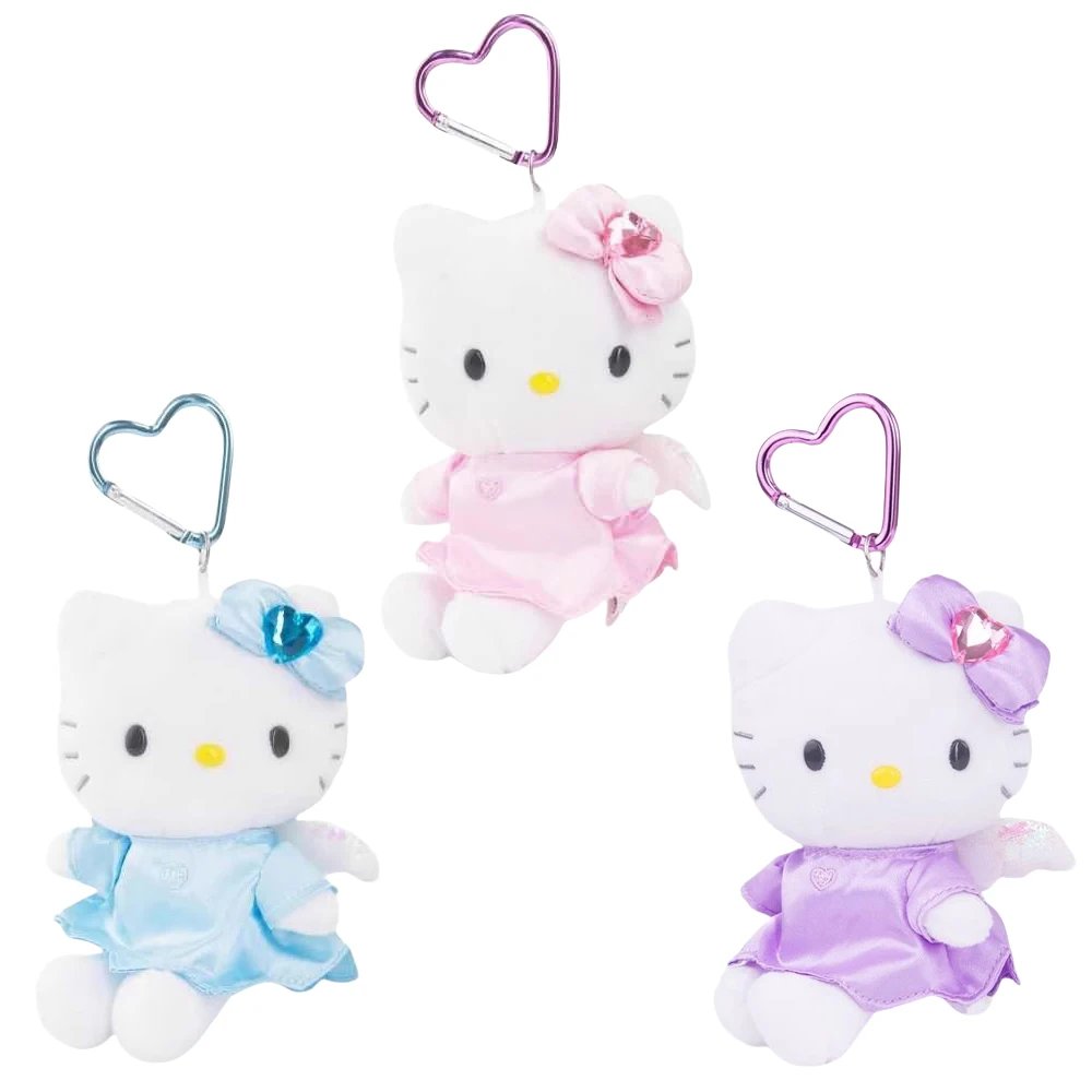 Cartoon Anime HelloKittys Little Angel Series Plushie Doll Toys Kawaii Cute Plush Pendant Key Chain Decoration Girl Gift 12cm