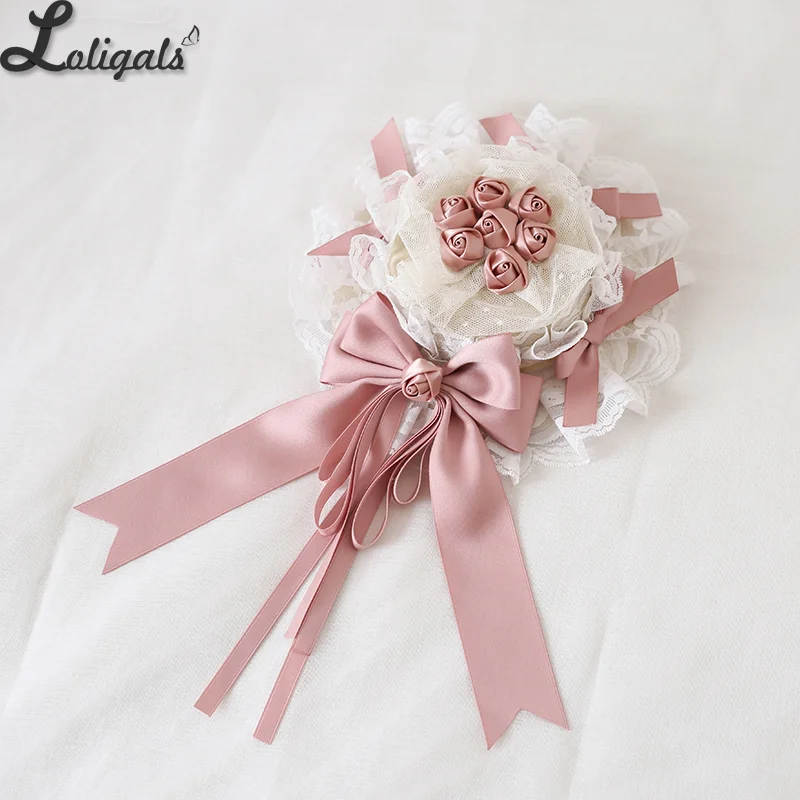 로리타 헤어 액세서리, 우아한 플랫 모자, 스위트 레이스, 손목 커프스, 머리띠, 꽃, 웨딩 모자