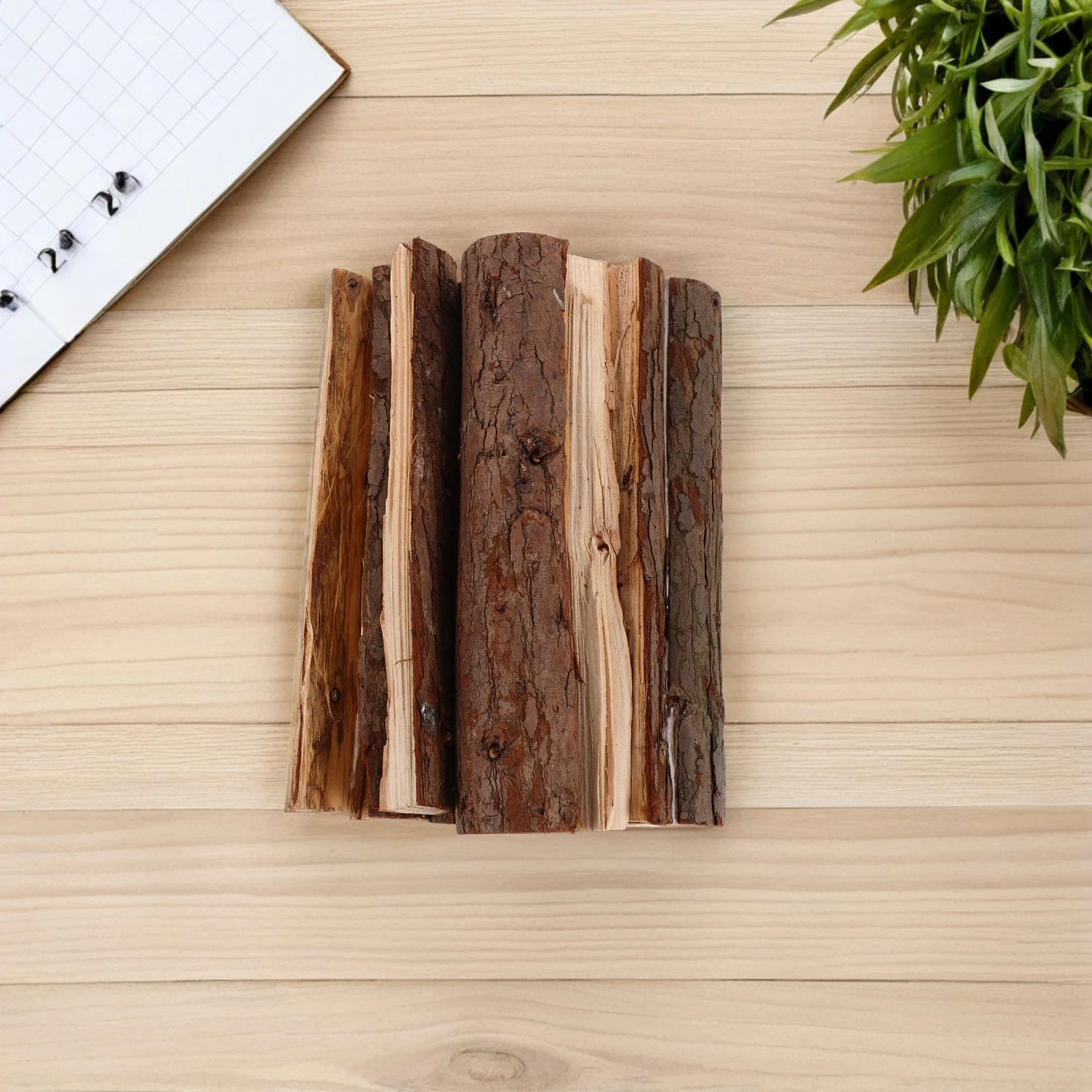 

10Pcs Rustic Wood Sticks Decorative Firewood Dried Logs Fireplace Fire Pit Display Party Decoration Fake Wood for Fireplace