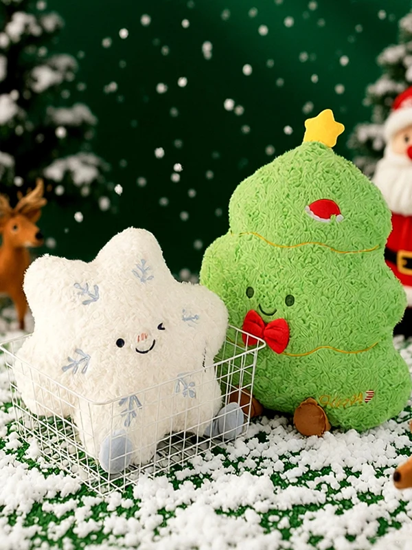 

Праздничная снежинка Cisas Tree Plu Toy Cuion Мягкий теплый подарок для подруги Fem Frie Вращающаяся кукла-животное PP Cott...