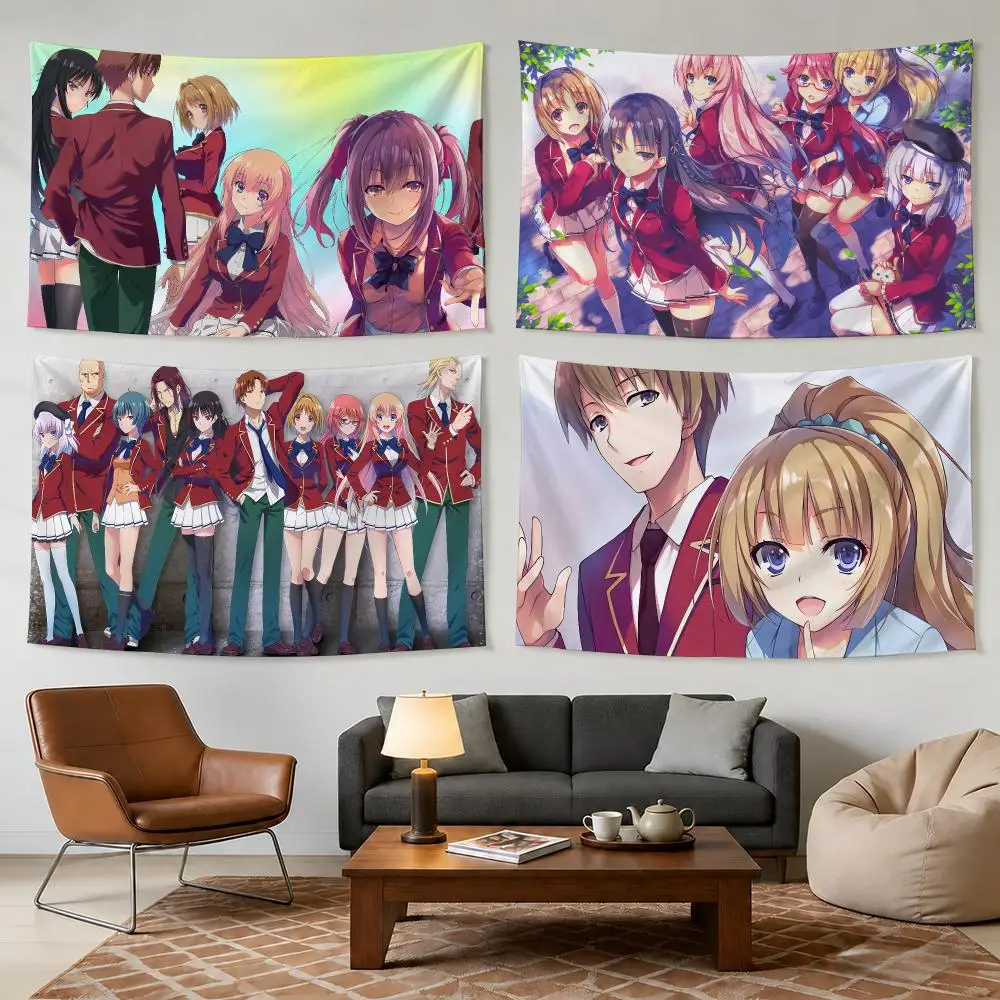 C-Classroom Of The Elite Anime Tapestry Bedroom Living Room Bar Party House Home Dorm Interior Wall Decor Background Banner