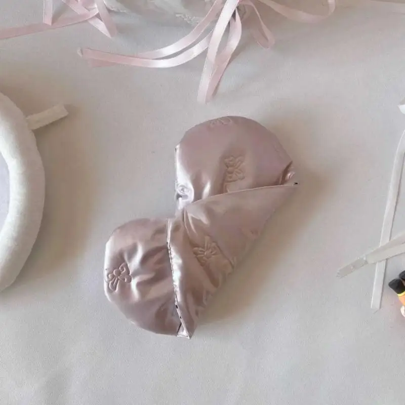 نظارات الحقيبة القوس تنقش القلب الوردي بولي Leather الجلود مع أنماط على شكل قلب نظارات حقيبة للتخزين القوس الحقيبة نظارات التبعي