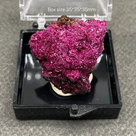 100% natural rubi mianmar espécimes minerais pedras e cristais cristal de cura + tamanho da caixa: 35*35*35mm