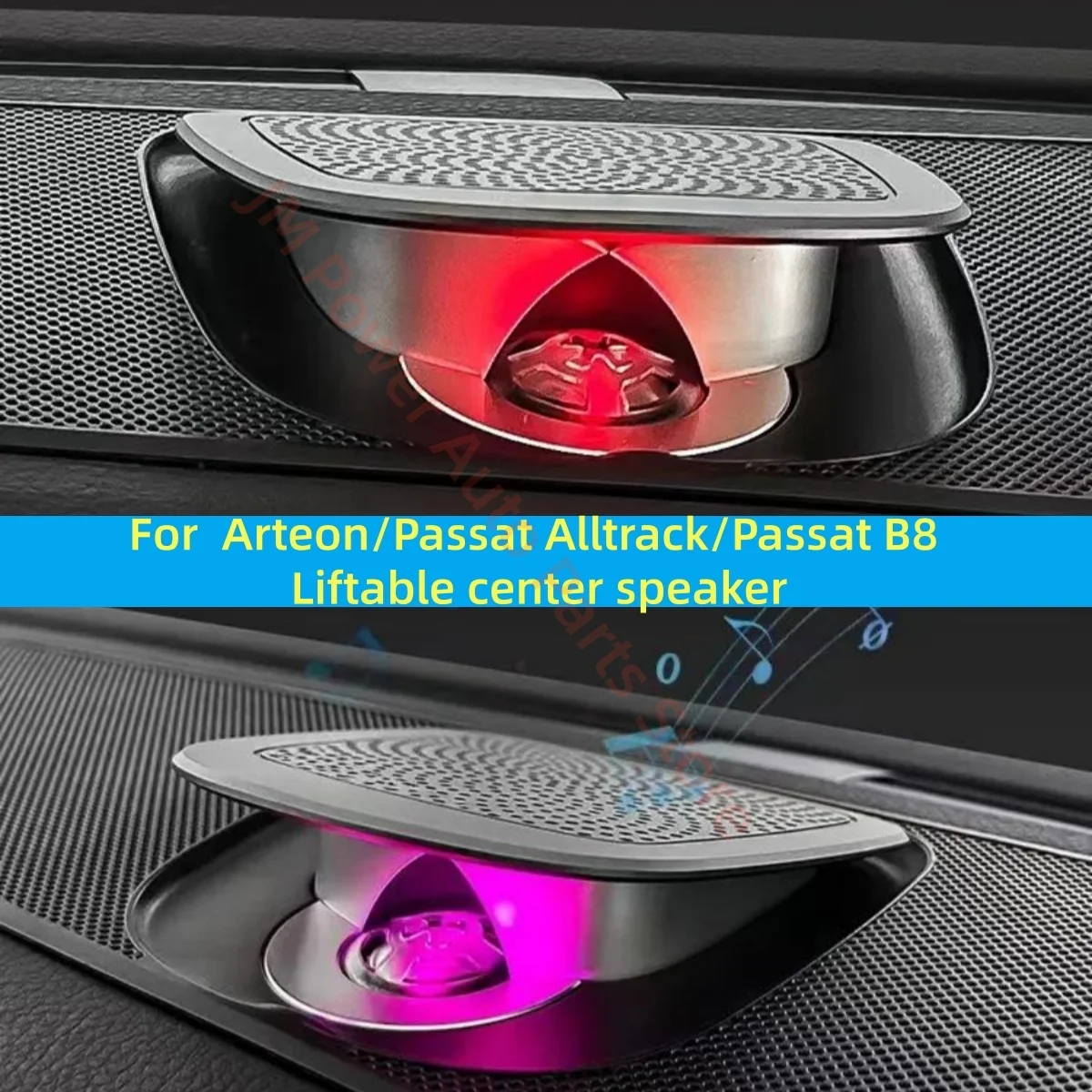 Mittelmontierte Hebe-Stereo-Ambientebeleuchtung Instrumententafel-Verkleidung Auto-Innenraum-Nachrüstung für VW Arteon Passat Alltrack B8
