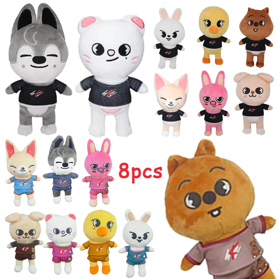 

1-8pcs Two styles 20cm kpop cute stuffed kawaii cartoon toy animal stuffed doll kawaii companion for kids birthday present