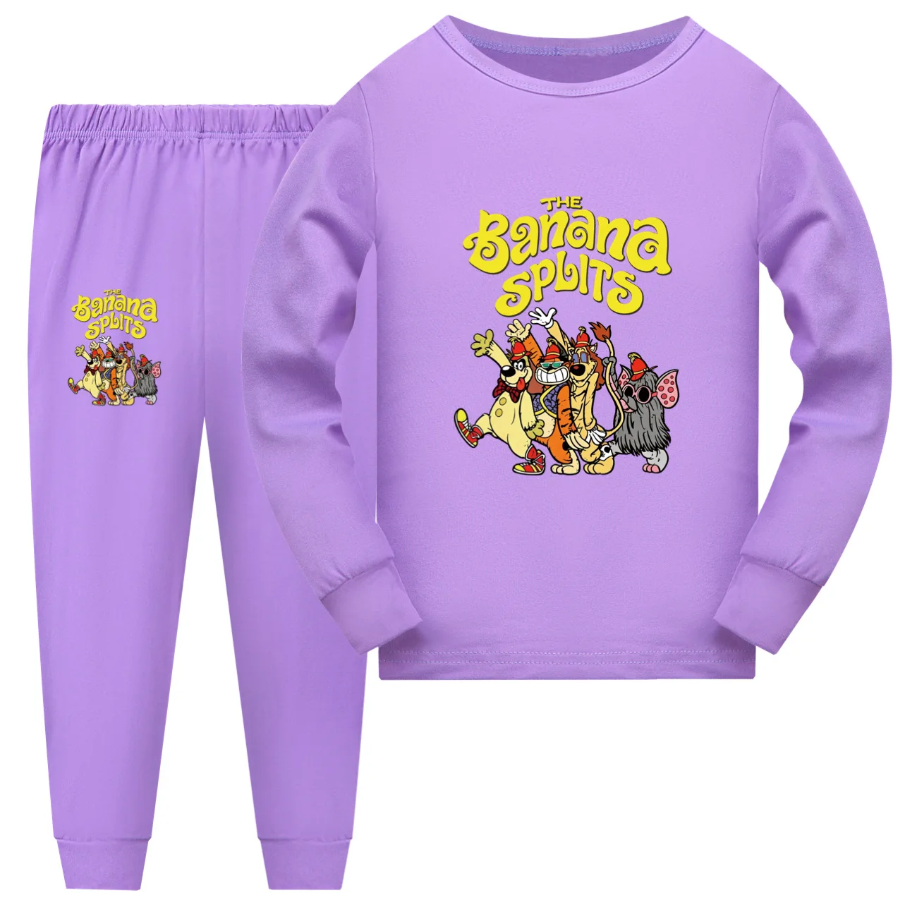 The Banana Splits Pajamas Set Kids Cartoon Hanna Barbera Vintage Tshirt Legging 2pcs Suit Baby Girls Nightwear Children Pyjamas