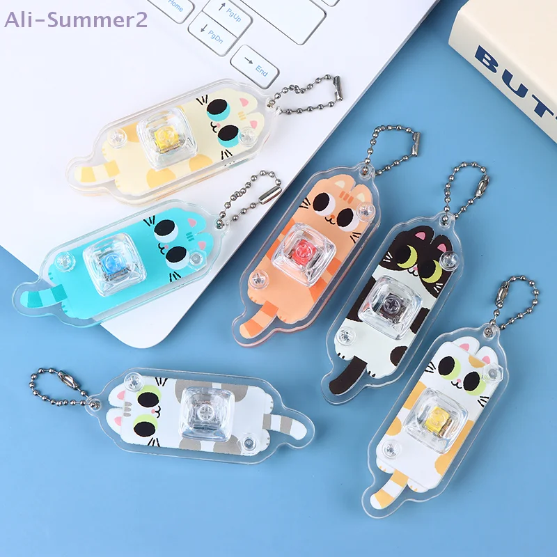 {Summer2} Mechanischer Tastaturschalter, Schlüsselanhänger, Spielzeug zum Stressabbau, DIY-Druck, sensorisches Geschenk für Erwachsene