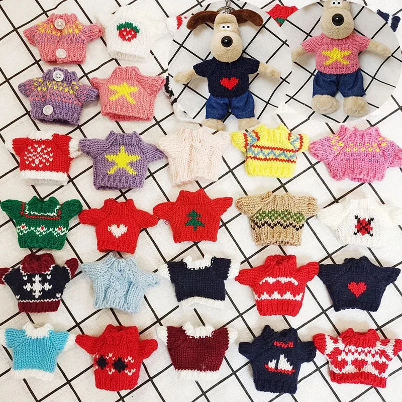 15-18cm Doll Sweaters Clothes for 1/8 BJD Doll Dress Up Cute Casual Suit Dolls Clothes Doll Accessories Toys for Gifts Kids Toys