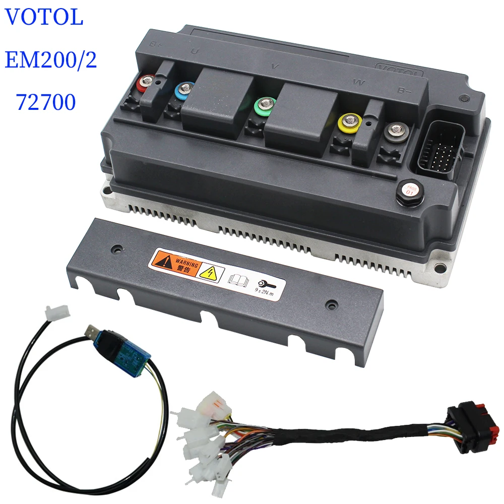 VOTOL EM200/2 72700 300A phase current 700A for 4KW-6KW electric motorcycle skateboard spoke hub QS motor controller