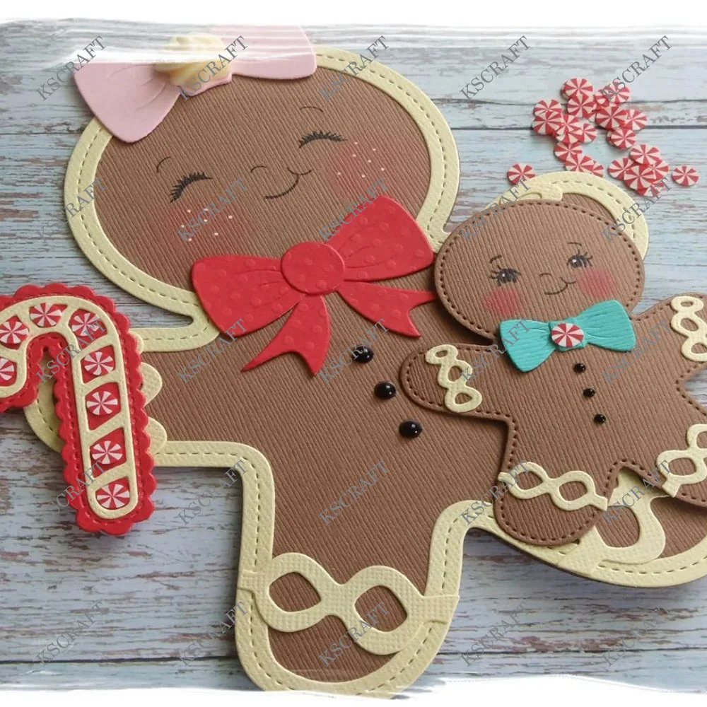 KSCRAFT Large Gingerbread Man Shaker Cutting Dies Stencils for DIY Scrapbooking Decorative Embossing DIY Paper Cards