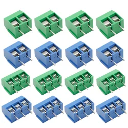 50/100 Pcs KF301 2P/3P PCB Mount Screw Terminal Block Connector 5mm Pitch Terminals Block Connector Assortment Kit