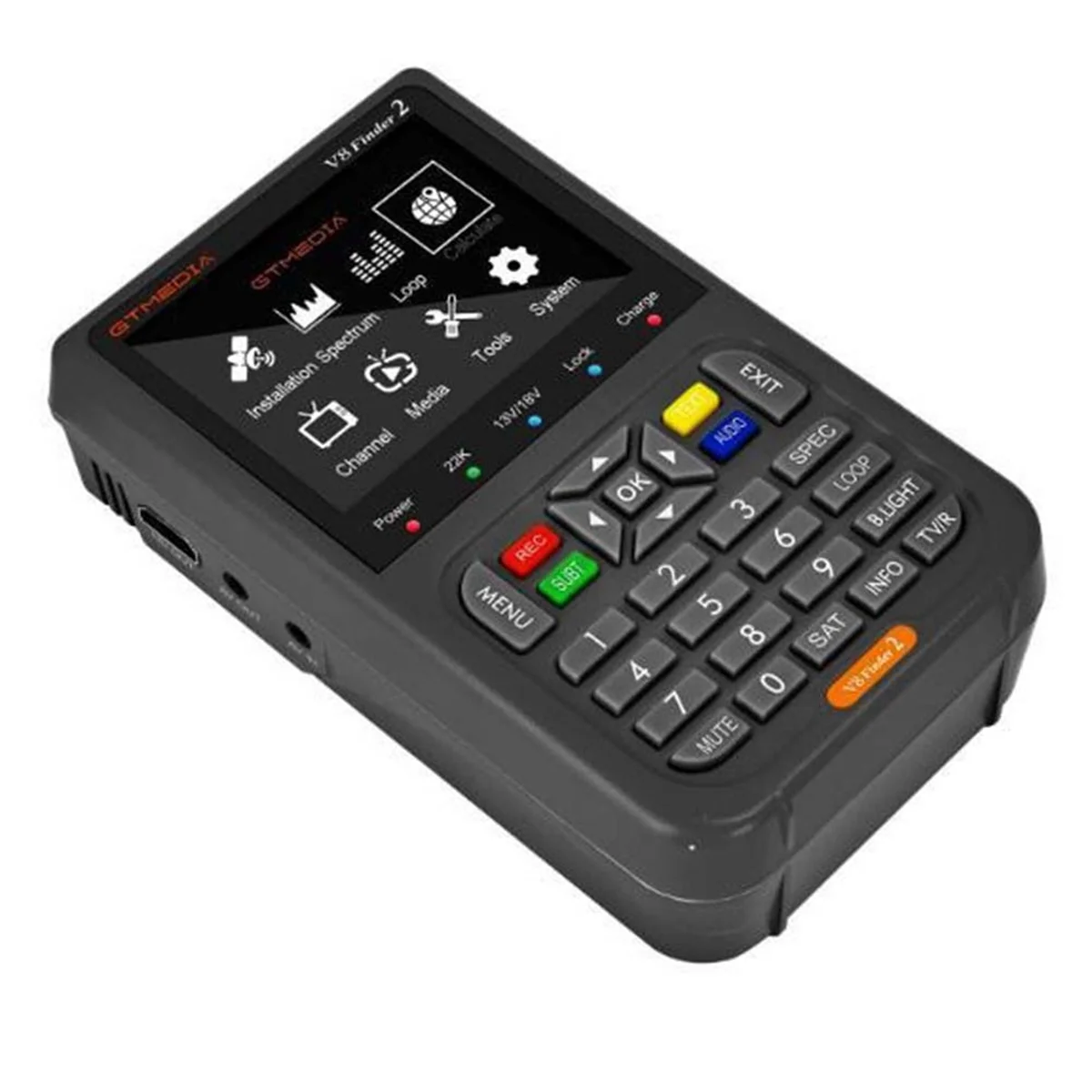 T06C-GTMEDIA V8 Finder2 Satellite Signal Finder FTA DVB-S/S2/S2X LCD Screen Receiver Satellite Finder Meter EU Plug