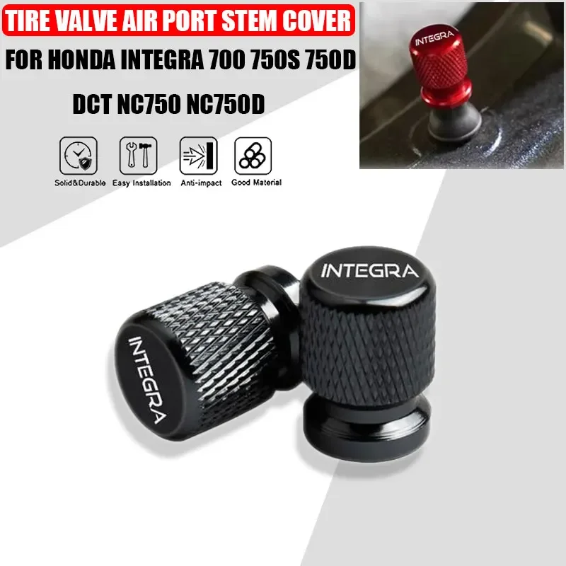 2 Pcs Motorcycle Accessories For Honda Integra 700 750 S 750D DCT NC750 NC750D Metal Tire Valve Air Port Stem Cover Caps