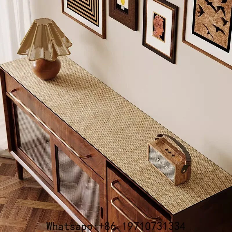 Log wind side cabinet mat leave-in absorbent tablecloth table mat oil-proof TV cabinet entrance shoe cabinet mat