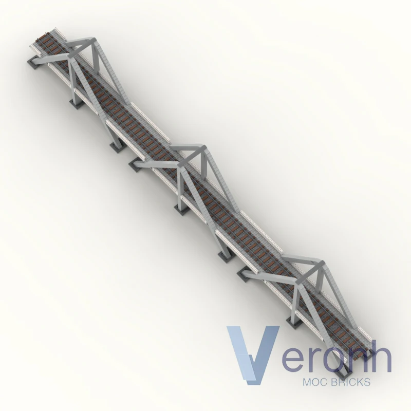 1794 pçs moc triângulo ferroviário ponte modelo blocos de construção cidade trem viaduto compatível 53401 peças pista montagem tijolos brinquedos