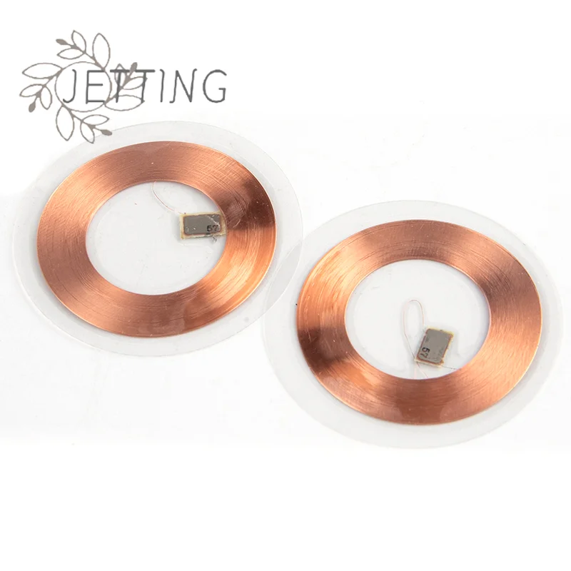 HOT 5Pcs/set 125KHz ID T5577 Writable Rewritable Copper Coil Coin Card Keyfob RFID Ultra-thin Cell Phone Access Card