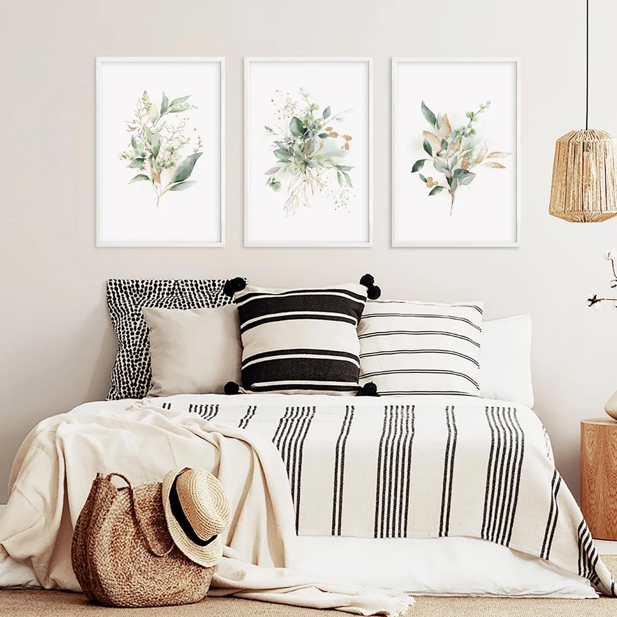 3pcs/set Watercolor Wildflower Canvas Prints Poster Modern Minimalism Botanical Art Prints Bedroom Wall Art Home Decor Poster