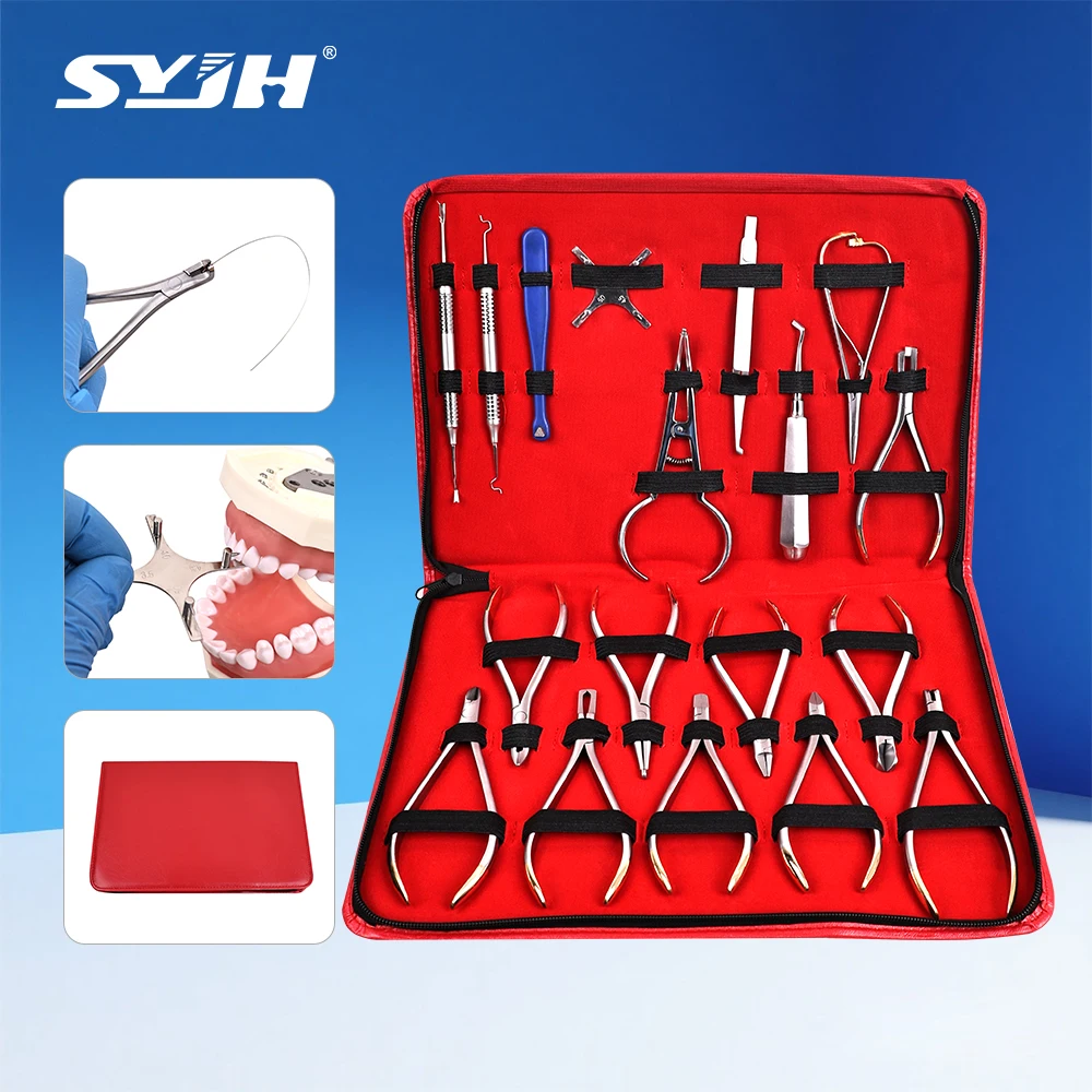 

SYJH 18 шт./компл. набор стоматологических ортодонтических инструментов с TC медицинский инструмент щипцы стоматологические инструменты оборудование стоматологические лабораторные инструменты