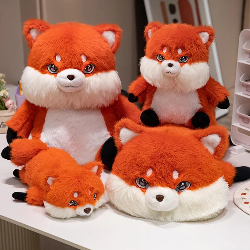 Soft Fluffy Fox Plush Toy Cute Cartoon Animal Fox Stuffed Doll Lover Valentine\'s Gift Kawaii Sofa Decor Pillows