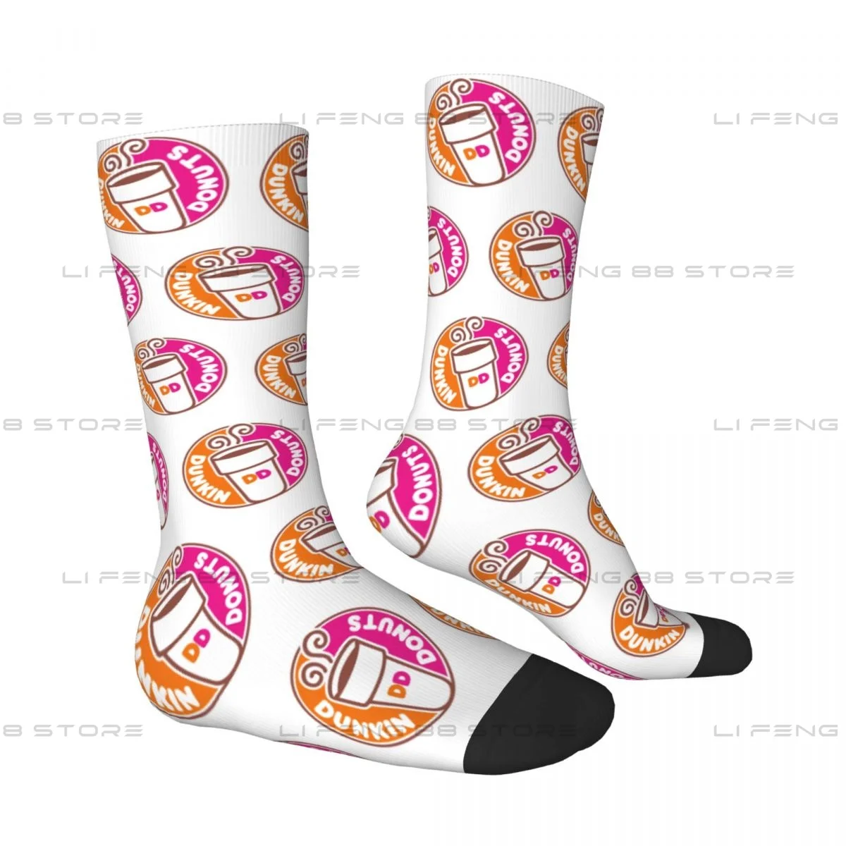 Happiness Dunkin' Donuts Sense Men Women Socks Dunkin Deeznuts Cycling Novelty Spring Summer Autumn Winter Stockings Gift