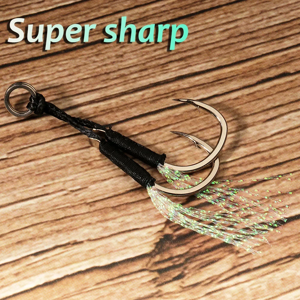 Anzuelos Assist acero carbono para Slow Jigging con hilo de púas - imagen 5
