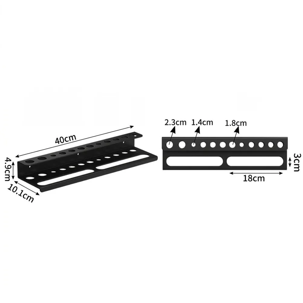 Wall Mounted Tool Organizer for Workshop - 40 for x 12.7 for x 4.4 cm Thick Metal Rack Supporting Pliers Files and Other Hand
