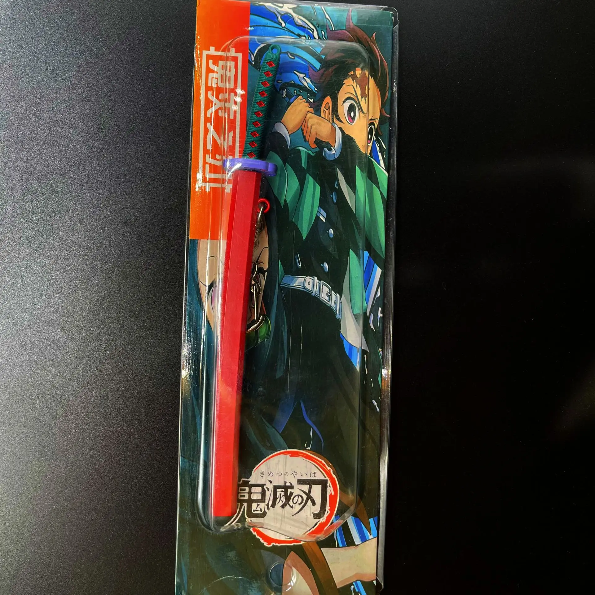 Espada de metal abridor de letras, Anime japonês Demon Slayer, arma Kimetsu no Yaiba, pode ser usada para RPG, 17cm