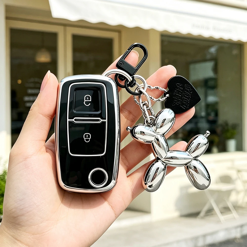 2 Button Folding TPU Car Remote Key Flip Folding Key Shell Case for Volkswagen Vw Golf Passat Beetle Skoda Seat Polo B5 Jetta