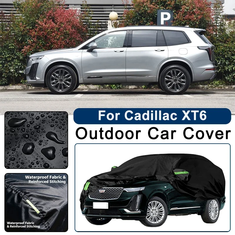 

Outdoor Car Cover Waterproof Dustproof UV Sun Protection, Full Car Protector Exterior Parts For Cadillac XT6 2019-2026