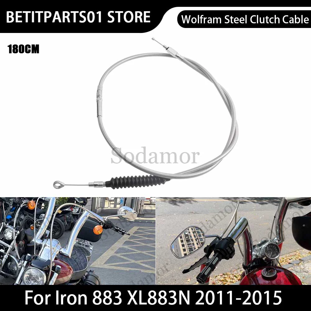 

Аксессуары для мотоциклов, 180 см, трос сцепления из вольфрамовой стали, вольфрамовая сталь, серебристый для Forty Eight Hard Candy на заказ XL1200X 2013-2014
