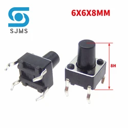 20/50PCS DIP 6X6X8MM 6*6*8mm DIP 4 Pin Tact Push Button Switch Micro Touch Button Reset switch Light touch Power key Switches