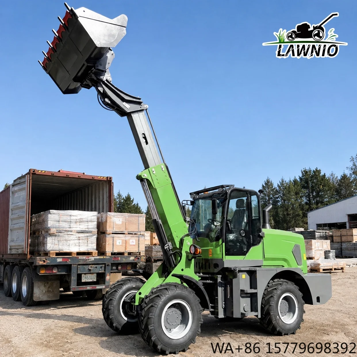 Free Shipping Telescopic Arm Loader  Yunnei  Engine and High-Low Speed Travel for Material Loading  Loader