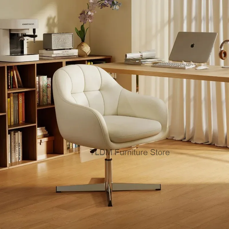 Modern Grid Tufted Swivel Office Chair Height Adjustable Metal Base Ergonomic Leisure Desk Chair For Study Office Decor