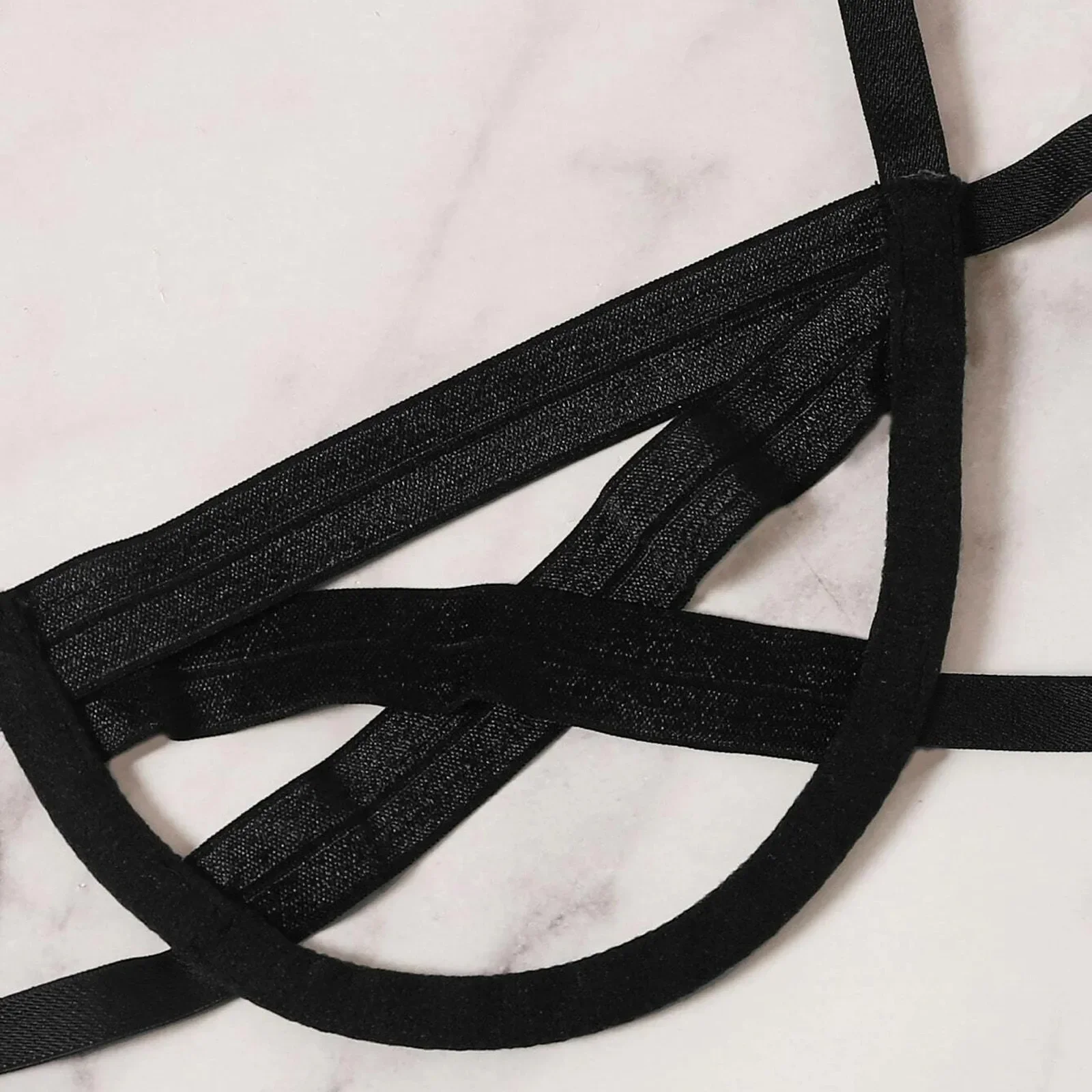 Sexy spodní prádlo Bondage Harness Sexy Lingerie Podprsenka Brief Set Dámské erotické duté černé bez košíčků Podprsenka Cage Sexy Intimates Exotické spodní prádlo - náhled 3
