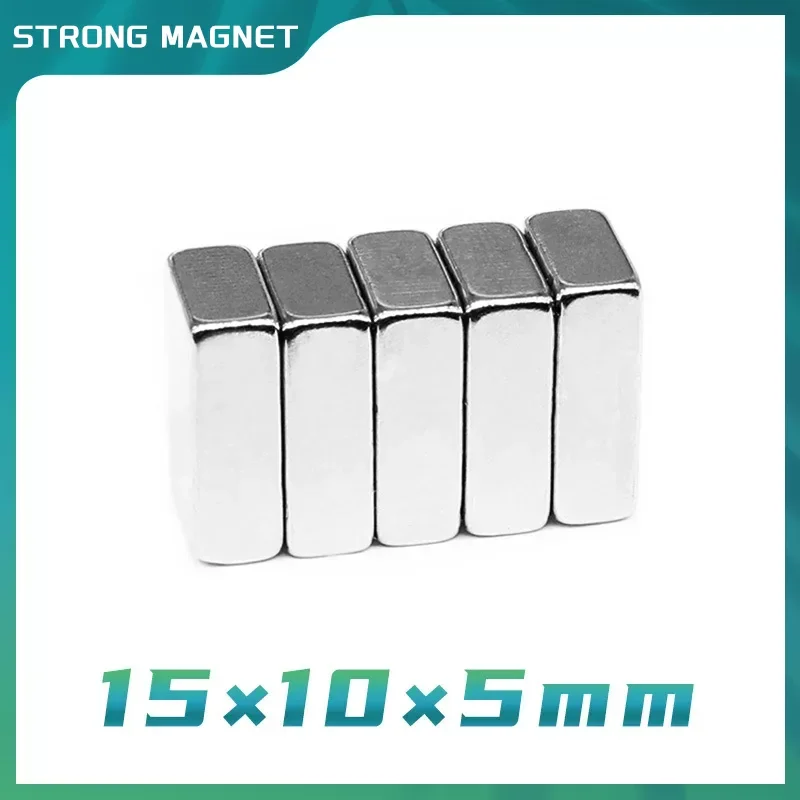 2/5/10/20/30/50 шт. 15x10x5 блок редкоземельный магнит 15X10 прямоугольный неодимовый магнит 15x10x5 мм постоянные магниты NdFeB 15*10*5